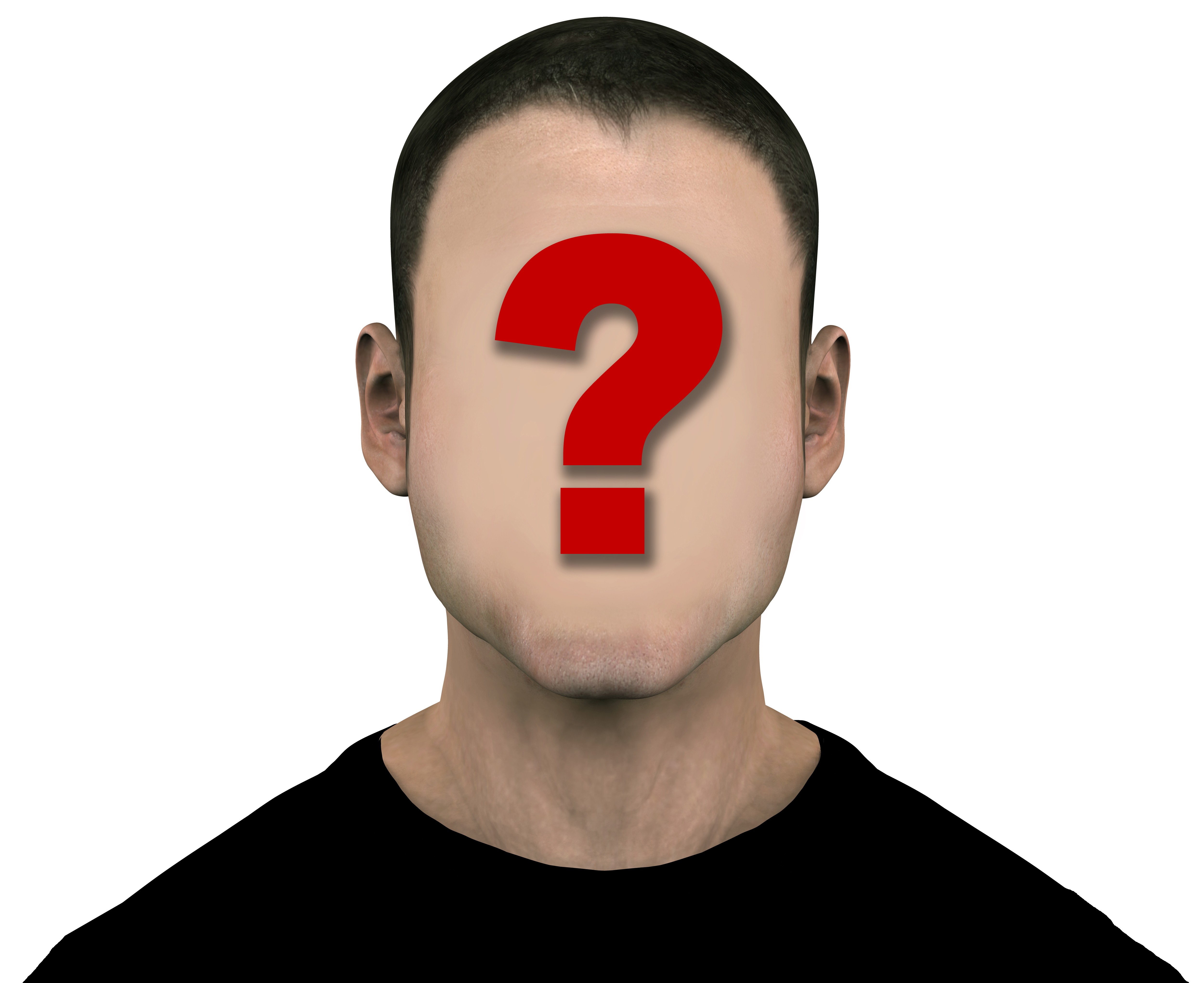 Unknown Generic Man With Blank Empty Anonymous Face BRYN DONOVAN