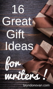 16 Great Gift Ideas for Writers! For birthdays, Christmas, or graduation. Give them, add them to your wish list, or treat yourself. #writing #scriptwriting