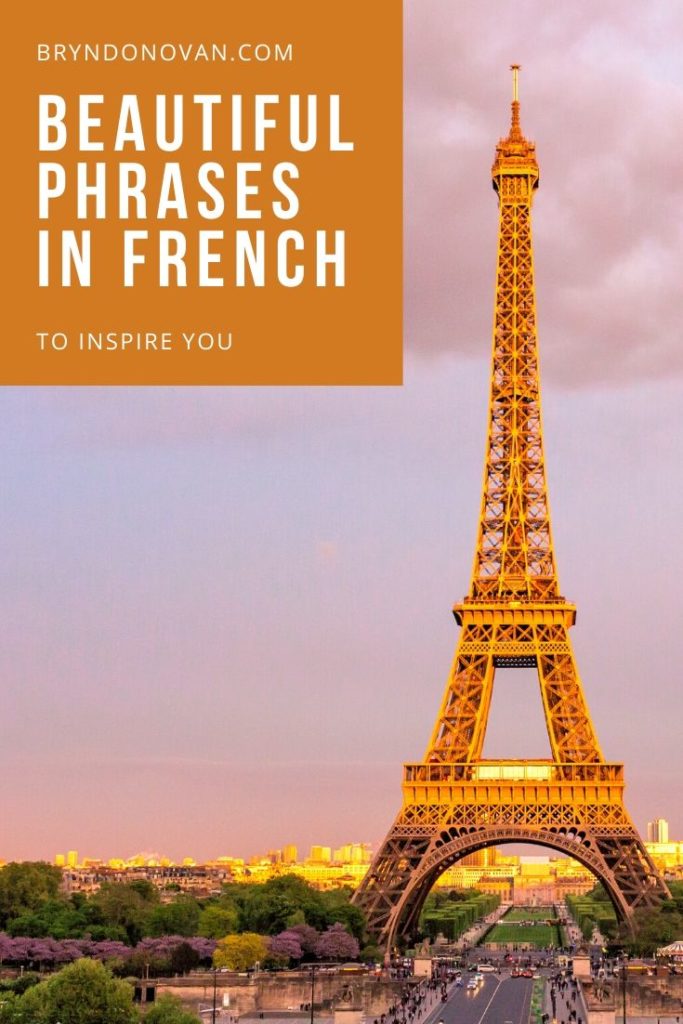 Eiffel Tower at sunset | Beautiful Phrases In French...Quotes for Instagram, Tattoos, or Just Inspiration #classy French Instagram captions #French proverbs about love #French military phrases #French expressions #common French sayings #French quotes about family 