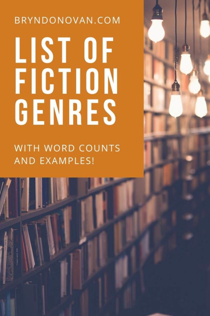 List of Fiction Genres, With Word Counts and Examples! #blank page to final draft #common book genres #genre list #major genres of literature