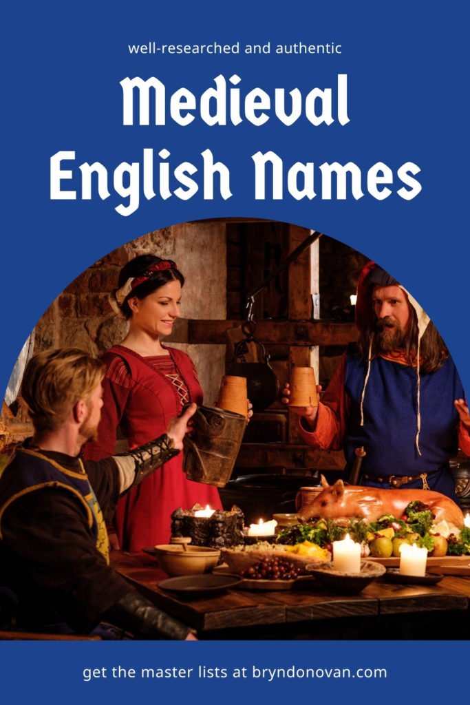 MEDIEVAL ENGLISH NAMES | authentic medieval name list | image of male and female from the middle ages