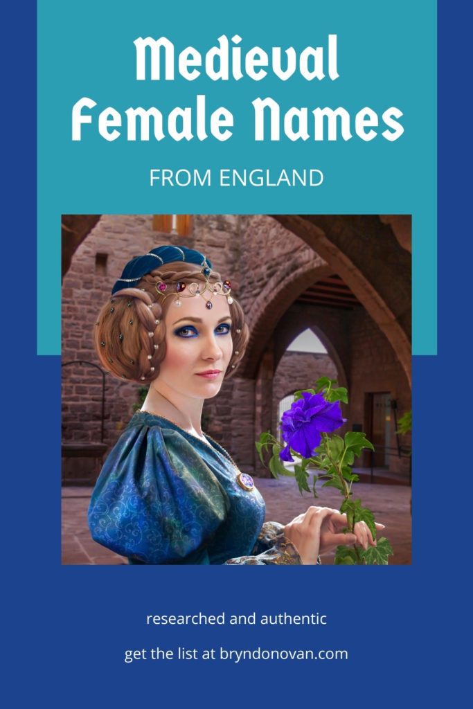 Medieval Female Names | a list of accurate old medieval names | Image: medieval girl holding a rose