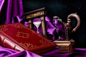 FANTASY PUBLISHERS | leatherbound book, hourglass | a list of epic fantasy publishers and more 