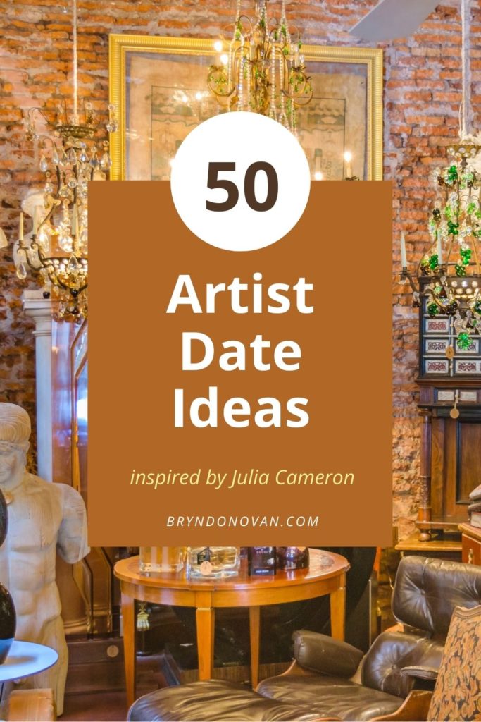 interior of antique shop "50 Artist Dates inspired by Julia Cameron" 