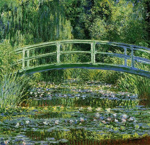 Water Lilies and Japanese Bridge, Monet, 1899, public domain