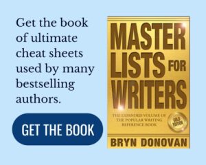 Master Lists for Writers Gold Edition book - for help in writing dialogue