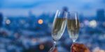 champagne glasses and city lights - hallmark movies based on books