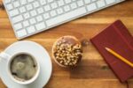 laptop keyboard, coffee, muffin, journal, pencil - should titles of books be capitalized